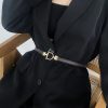 Women'S Fashion Simple Faux Leather Waist Chain With Suit Coat Dress Waist Belt