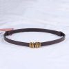 Women'S Simple Faux Leather Buckle Hook Adjustable Thin Belt