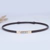 Women'S Fashion Simple Dress Decorated Black Rhinestone Buckle Belt