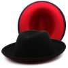 Unisex Fashion Two Tone Wool Wide Brim Felt Hat