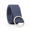 Women'S Fashion Large Round Buckle Canvas Trim Thin Belt