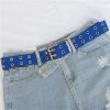 Unisex Fashion Double Layers Buckle Canvas Woven Belt