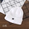 Women Fashion Solid Color Letter M Knitted Beanies Hat