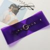 Women Personality Fashion Round Buckle Transparent Belt