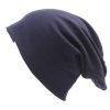 Women Hip- Hop Casual Soild Color Loose Cotton Beanie Hat