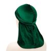 Unisex Fashion Velvet Solid Color Long Tail Turban Hat