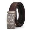 Men Fashion Automatic Buckle Leather Sports Belt