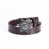 Men Fashion Retro Star Cowhide Leather Belt