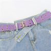 Unisex Fashion Double Layers Buckle Canvas Woven Belt