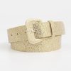 Women'S Vintage Glitter Trim Wide Belt