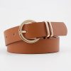 Women'S Casual Fashion Simple Solid Color Pin Buckle Belt