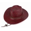 Unisex Fashion Outdoor Leather Print Cowboy Hat