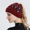 Womne Fashion Winter Leopard Knitted Beanies Hat