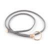 Women'S Simple Round Buckle Braided Thin Belt