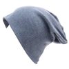 Women Hip- Hop Casual Soild Color Loose Cotton Beanie Hat