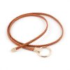 Women'S Simple Round Buckle Braided Thin Belt