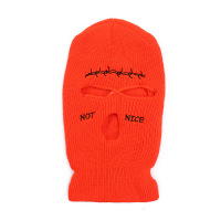 Unisex Fashion Three Hole Embroidered Solid Knit Pullover Hat