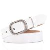 Women'S Fashion Casual Solid Color Alloy Pin Buckle Leather Belt