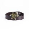 Men Fashion Retro Star Cowhide Leather Belt