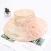 Women Fashion Lace Embroidered Flowers Decorated Big Eaves Fedora