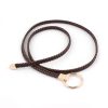 Women'S Simple Round Buckle Braided Thin Belt