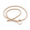 Women'S Simple Round Buckle Braided Thin Belt