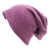 Women Hip- Hop Casual Soild Color Loose Cotton Beanie Hat