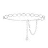 Women'S Fashion Single Layer Waist Chain Pendant Decorated Metal Hollow Out Belt