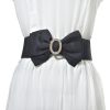 Women Fashion Simple Elastic Bow Rhinestone Belt