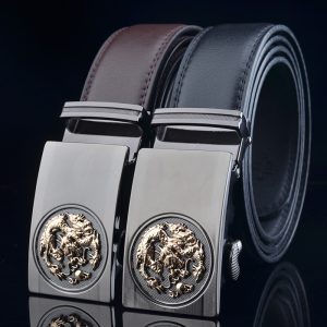 Men Fashion Dragon Pattern Automatic Buckle Belt