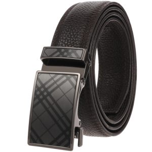 Men Fashion Automatic Buckle Leather Belt