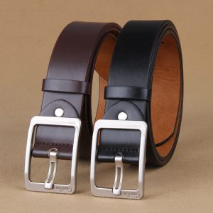 Men'S Casual Faux Leather Pin Buckle Belt