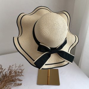 Women Fashion Simple Straw Sun Hat Summer