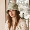 Women Autumn And Winter Plaid High Roof Bucket Hats