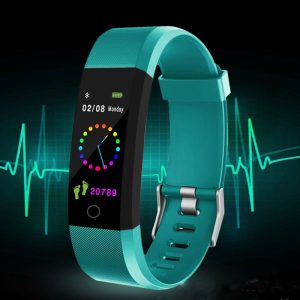 Unisex Fashion Multicolor Blood Pressure Heart Rate Color Screen Smart Watch