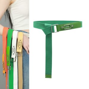 Unisex Fashion Simple Solid Color Canvas Belt