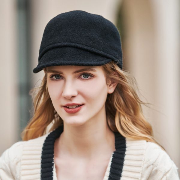 Women Fashion Woolen Equestrian Hat