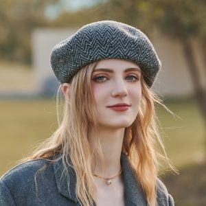 Women Autumn And Winter Wool Retro Solid Beret