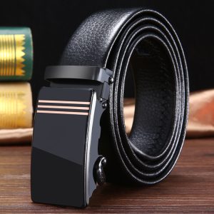 Men Fashion Simple Acrylic Automatic Buckle Belt