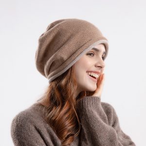 Women Fashion Simple Winter Knitted Warm Beanies Hat