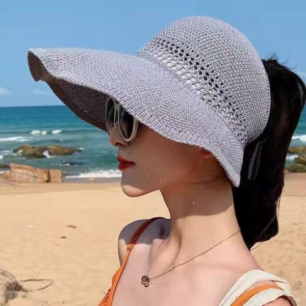 Women Popular Anti-Ultraviolet Empty Top Summer Fashion Straw Hat