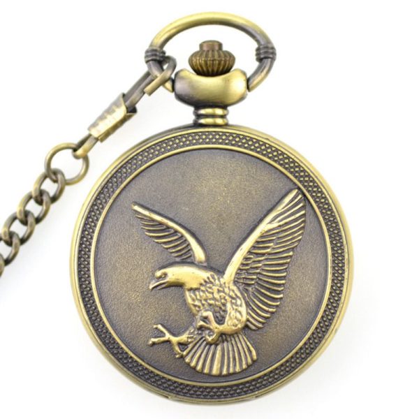 Creative Eagle Carving Vintage Steampunk Style Alloy Pocket Watch