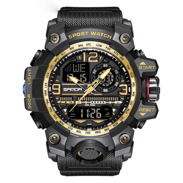 Men'S Fashion Personality Waterproof Multifunctional Electronic Watch