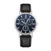 Men'S Casual Fashion Round Dial Leather Band Quartz Watch