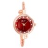 Women'S Fashion Casual Retro Small Round Dial Rhinestone Bracelet Quartz Watch