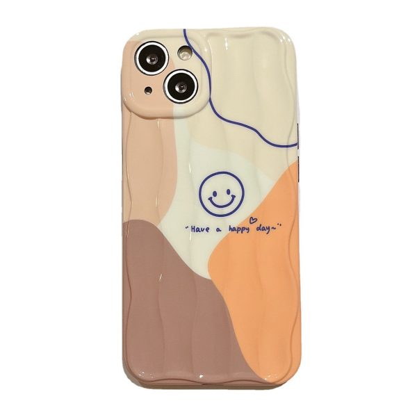 Fashion Personality Wavy Smile All-Inclusive Apple Phone Case