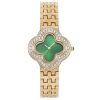 Women'S Fashion Gold Strap Four Leaf Clover Rhinestone Watch