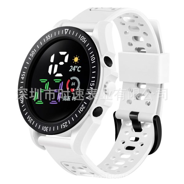 Men'S And Women'S Fashion Casual Sports Multicolor Round LED Electronic Watch