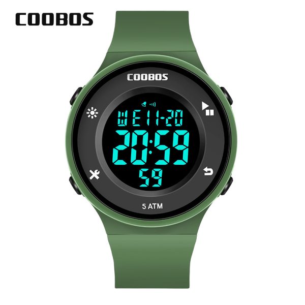 Men'S And Women'S Fashion Casual Round Dial Waterproof Sports Luminous Electronic Watch