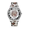 Women Fashion Leopard Print Hollow Large Dial Watch